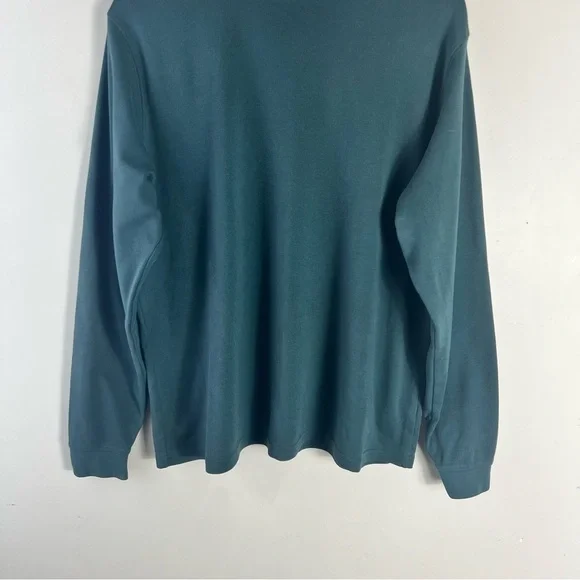 L.L. Bean Forest Green Women's Turtleneck Long Sleeve Top Size XL Cotton Blend - Picture 4 of 8